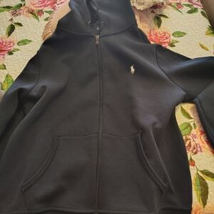 Blue Polo Zip Up Jacket